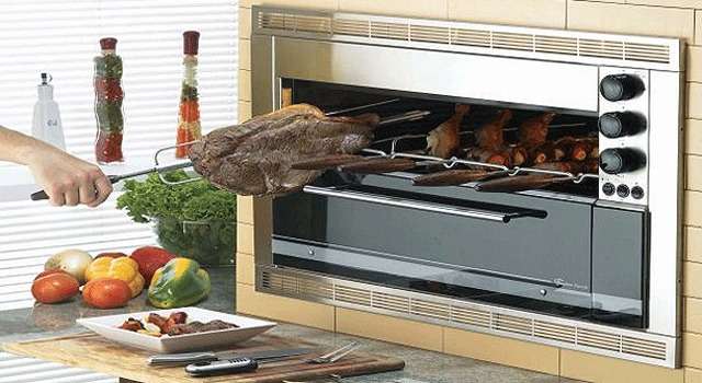 Churrasqueiras a gás, embutidas na bancada da cozinha, são boas opções para apartamentos (Império Grill/Divulgação) Churrasqueiras a gás, embutidas na bancada da cozinha, são boas opções para apartamentos (Império Grill/Divulgação)